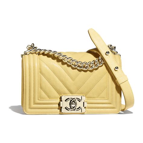 chanel small boy bag yellow|BOY CHANEL .